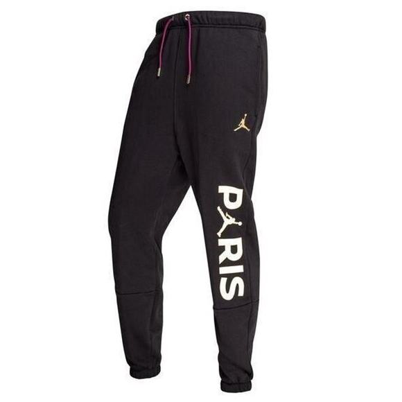 Jordan Boys Paris Graphic Fleece Saint Germain Sweatpants in Black M(10/12) $80 - Picture 1 of 3